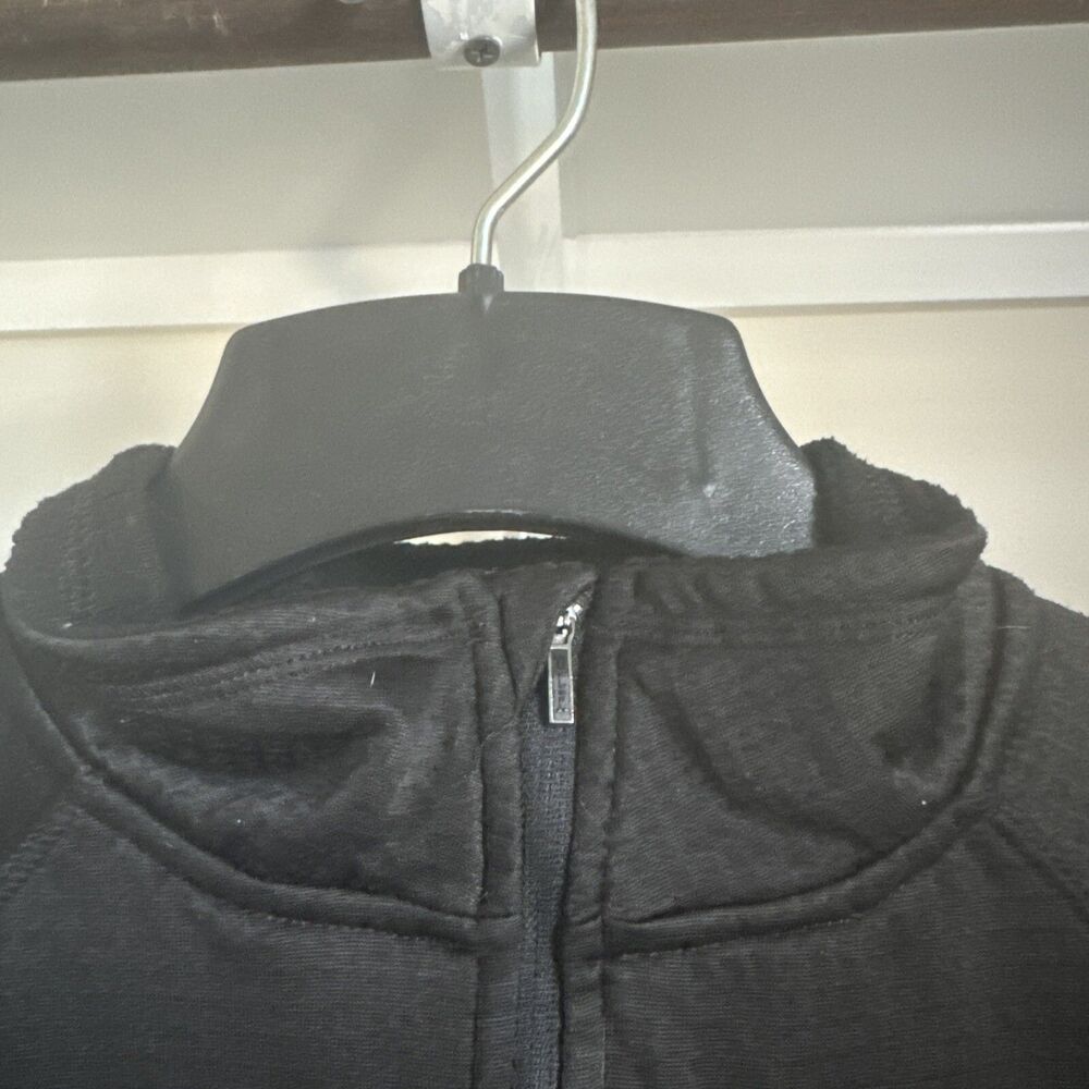 Hind Mens Solid Black Grid 1/4 Zip Pullover Small - Picture 6 of 8